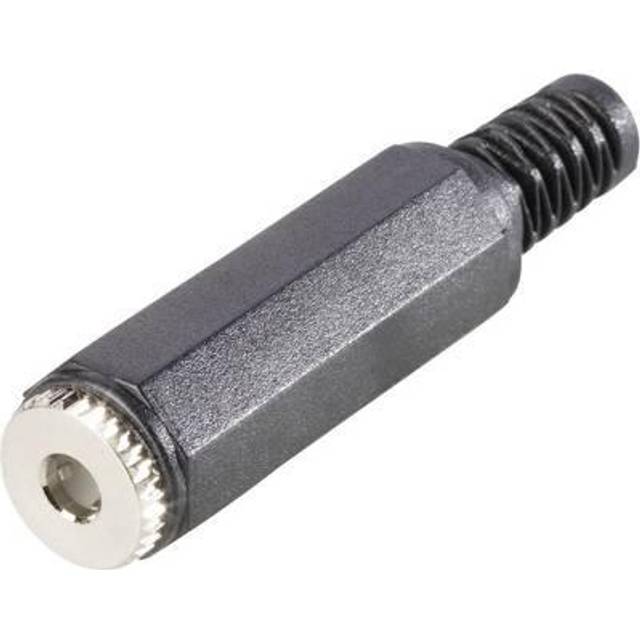 BKL Electronic 1108017 Hörlursuttag 3.5mm Hona rak Antal poler: 4 Stereo Svart 1 st