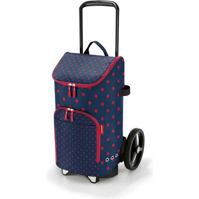 reisenthel citycruiser Bag Twist Blue shoppingvagn ram för citycruiser och hopfällbar transportkärra i en med stabil bottenplatta och en lastkapacitet på 20 kg, Blandade prickar röda, En Storlek,