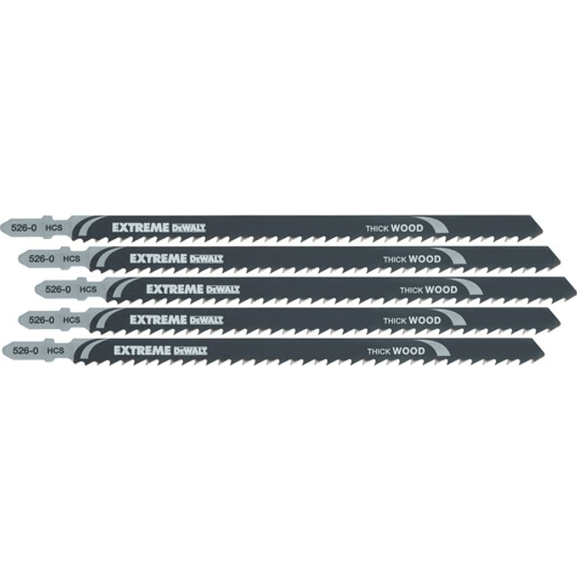 DeWalt T744D HCS Wood Cutting Jigsaw Blades Pack of 5