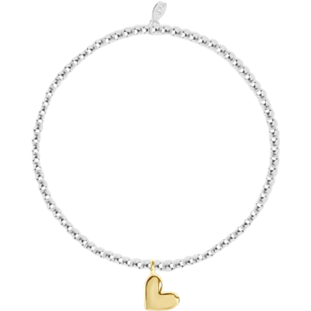 Joma Jewellery A Little Heart of Gold Beaded Bracelet, Silver/Gold