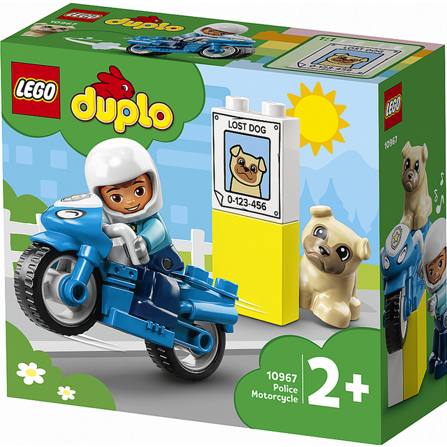 LEGO DUPLO Polismotorcykel Leksaksmotorcykel, Polisleksaker, Barns Utveckling, Byggsats 10967
