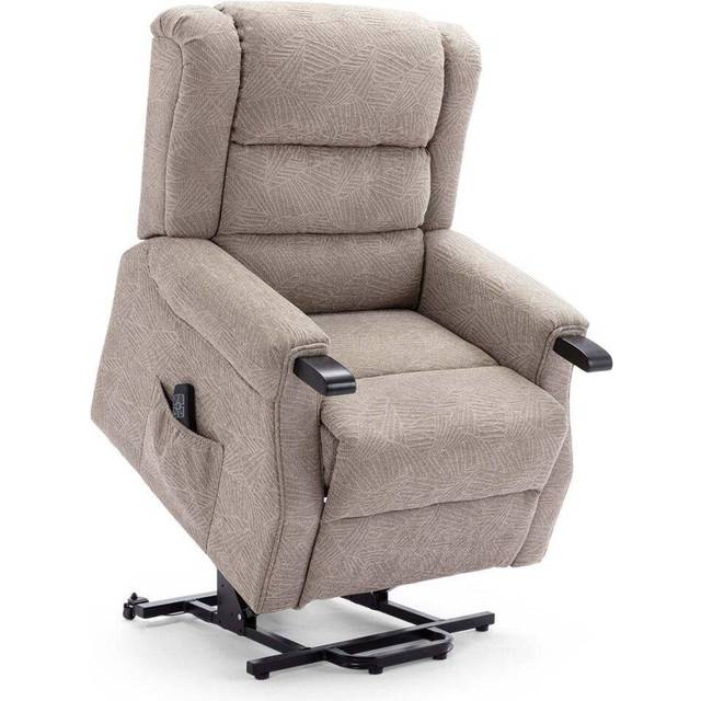 Ashfield Fabric Dual Motor Rise Recliner - Mocha, Brown