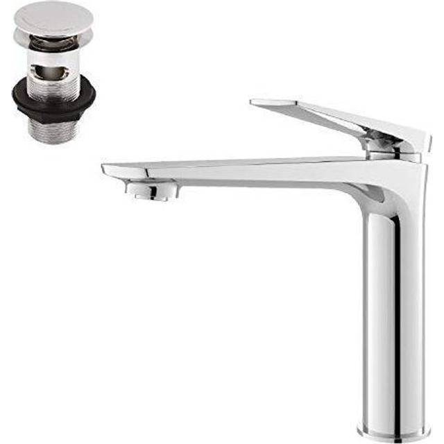 Hudson Reed Drift Tall Mono Basin Mixer Tap with Waste - Chrome