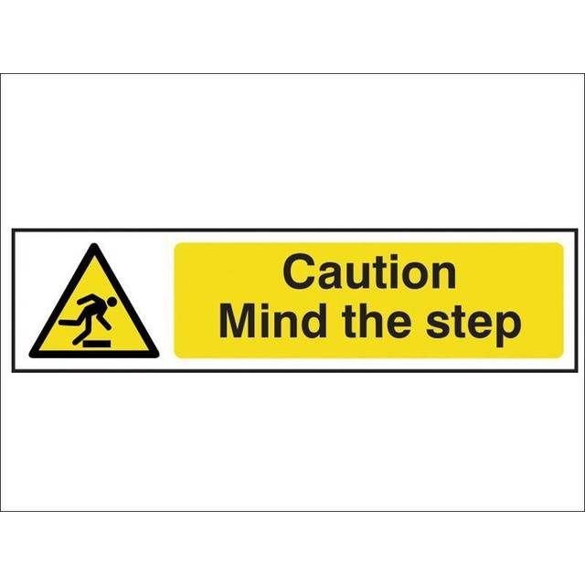 Scan Caution Mind The Step Sign 200mm 50mm Standard