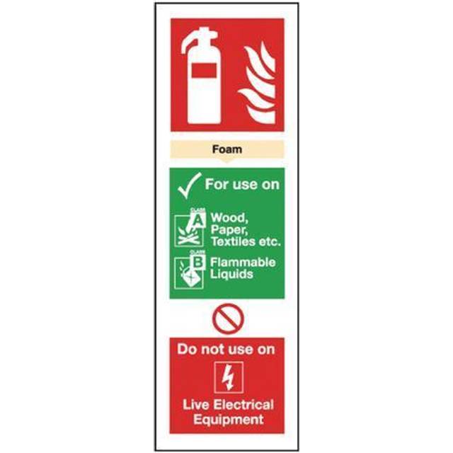 Safety Sign Fire Extinguisher Foam 300x100mm Self-Adhesive F202/S