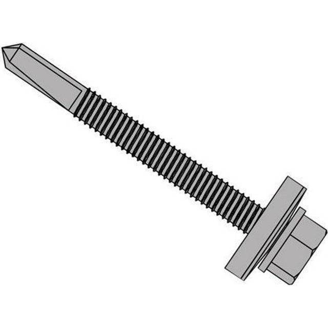 Forgefix TechFast Roofing Sheet to Steel Hex Screw & Washer No.5 Tip 5.5 x 80mm