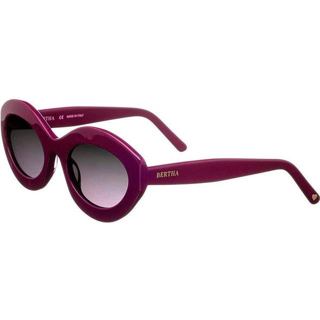 Bertha Ladies Pink Oval Sunglasses BRSIT100-1 - Silver Tone (OS)