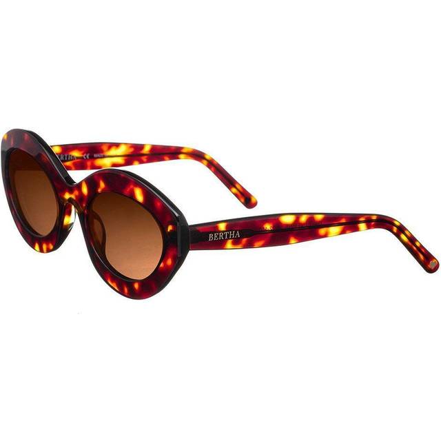 Bertha Womens Severine Handmade in Italy Sunglasses - Brown - One Size