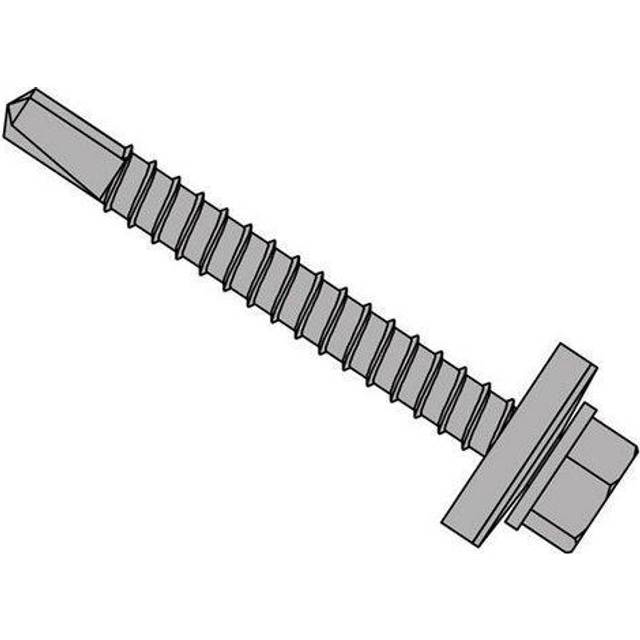 Forgefix TechFast Roofing Sheet to Steel Hex Screw & Washer No.3 Tip 5.5 x 60mm