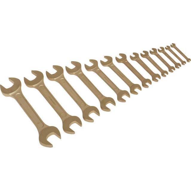 13 Piece Double Open-End Spanner Set - Non-Sparking - Beryllium Copper