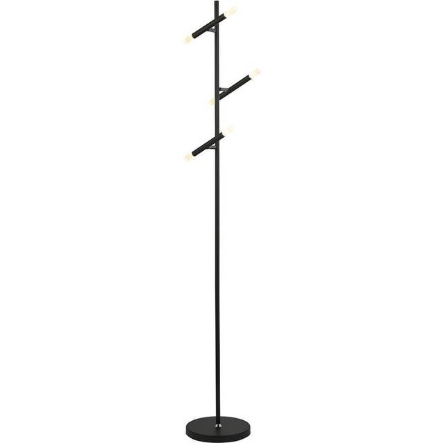 Searchlight 4869BK Wands 3 Light LED Floor Lamp Black Metal Acrylic