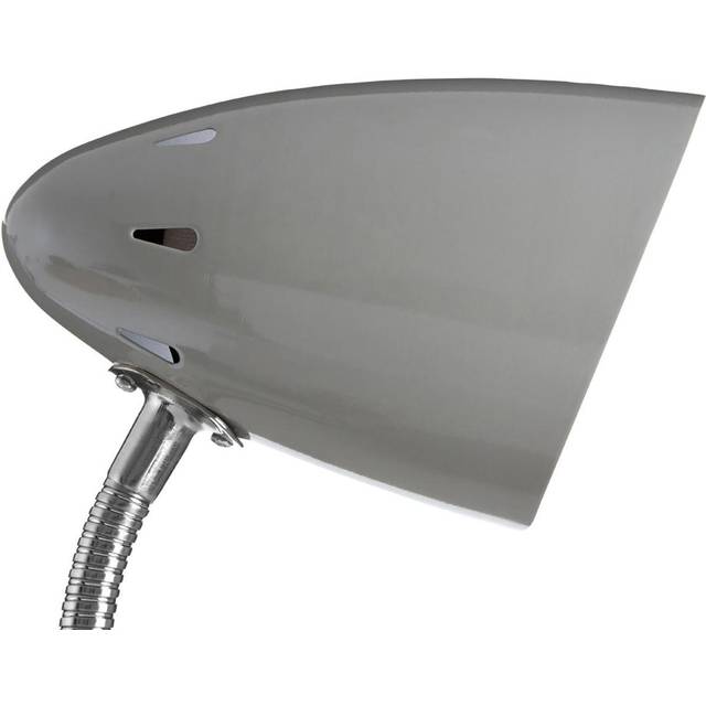 Premier Housewares - Interiors by Premier Grey Table Lamp for Work Desk, Desk Lamp with Conical Lamp Head, Long Lasting Iron Bedside Lamp