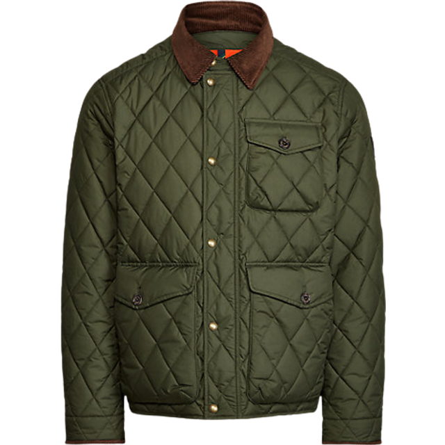 $300 Polo Ralph popular Lauren Water Repellent Quilted Jacket Olive Mens Size L Coat