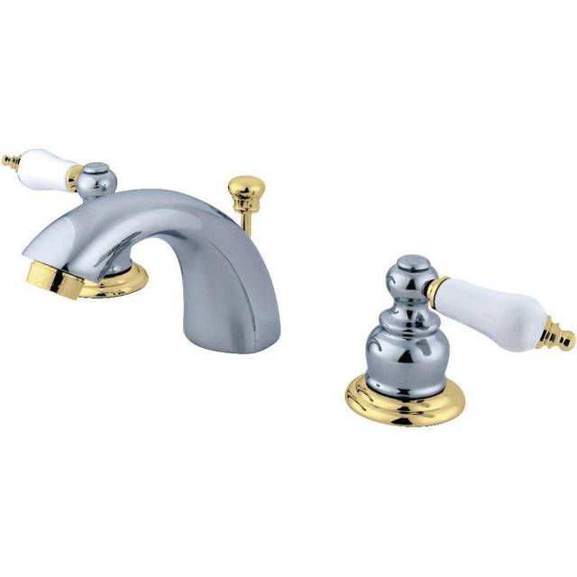 Kingston Brass KB944B Mini-Widespread Bathroom Faucet Polished Chrome/Polished Brass