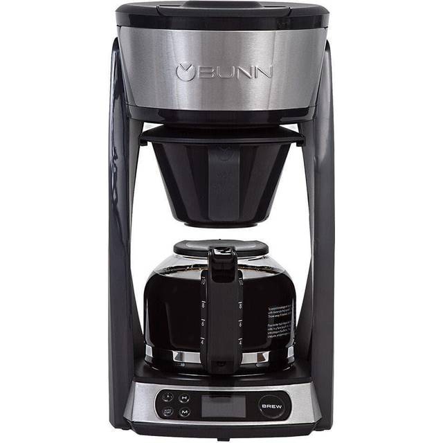 BUNN HB Heat N Brew Programmable Coffee Maker, 10 cup, Stainless Steel
