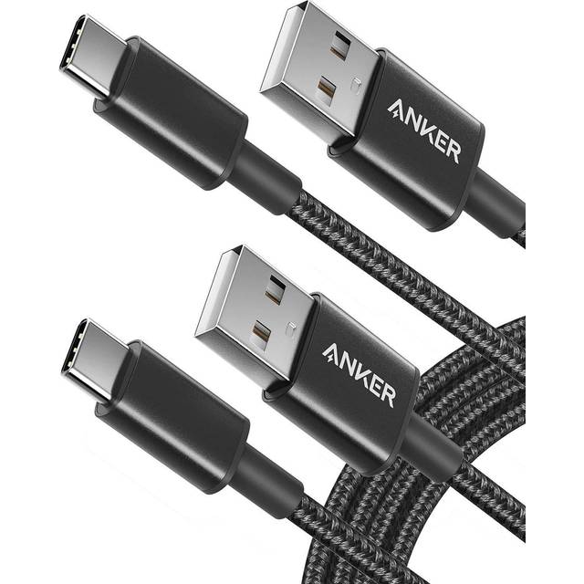 USB-A to USB-C Charger Cable 2 Pack (6ft Nylon), 331 Cable, USB C to USB 2.0 Double Braided Type C Charging Cable for Samsung Galaxy S8 S8+ S9 S9+,