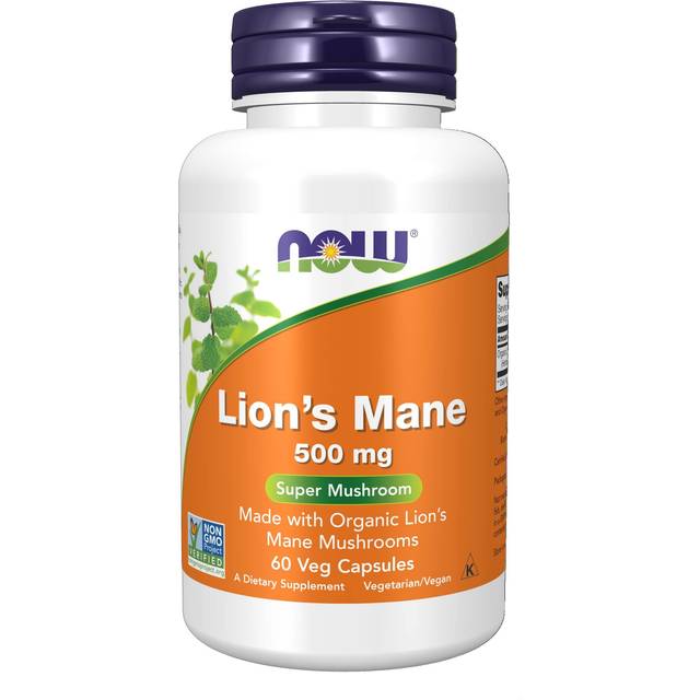 NOW Foods  Lion's Mane  60 Veg Capsules (500 mg per Capsule)