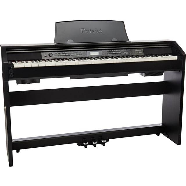 Casio PX-780 Privia 88-Key Digital Home Piano with Power Supply, 250 Instrument Tones in Black