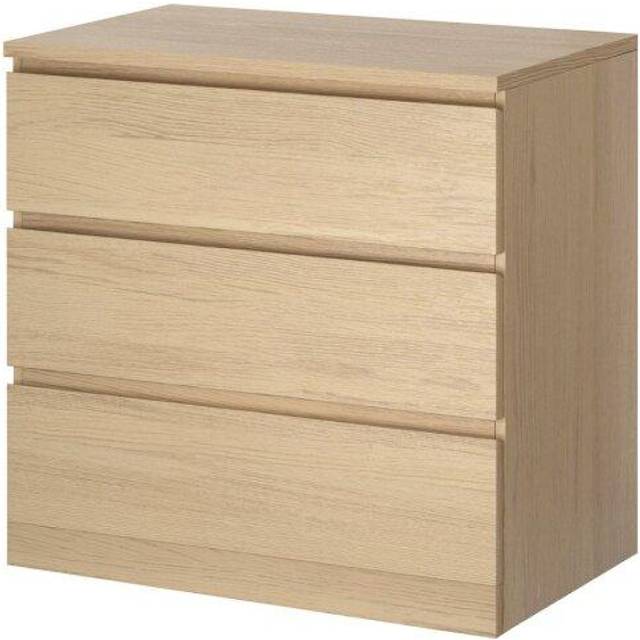 Ikea MALM Chest of 3 drawers, white 80x78 cm