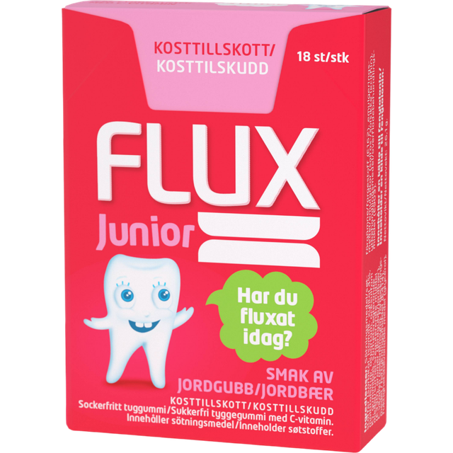Junior tuggummi jordgubb 18 st