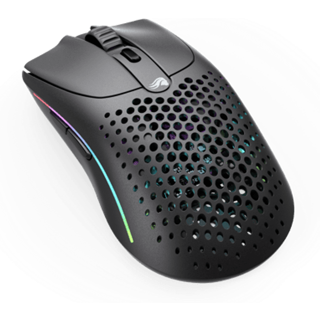 Glorious Gaming Model O 2 Wireless, gamingmus – trådlös hybridanslutning: 2,4 GHz och Bluetooth, 68 g, lång batteritid, BAMF 2.0-sensor på 26K DPI, RGB, dubbelhänt, 6 knappar, PTFE-fötter – Vit
