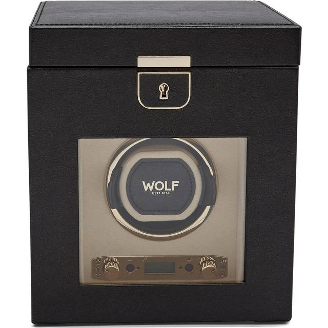 WOLF Palermo 1 Module Leather Watch Winder and Jewellery Box