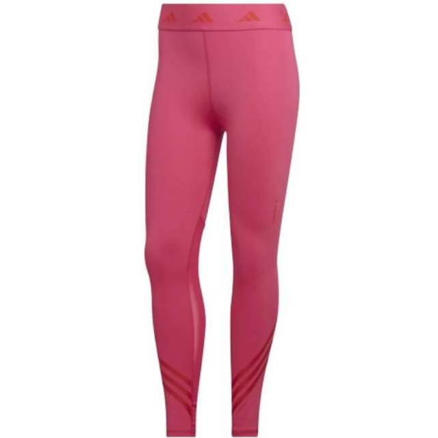 adidas Performance Tech Fit 3 Stripe 7/8 Tights - Black, Black, Size Xs, Women - XS