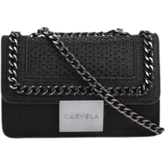 Carvela Women's Cross Body Bag Black Embellished Bailey