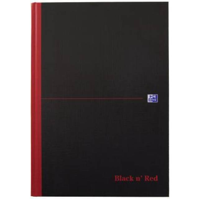 Black n Red Notebook A4 Ruled Casebound Assorted 96 Pages