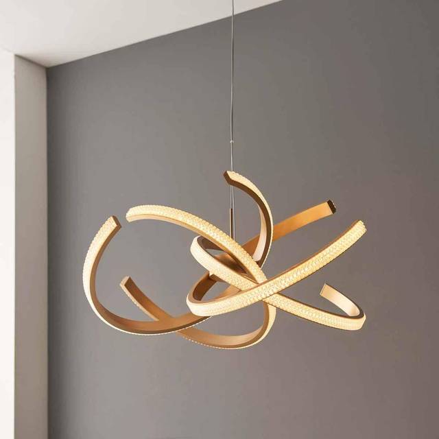 Ensora Lighting Aliza 4 Light Pendant, Gold