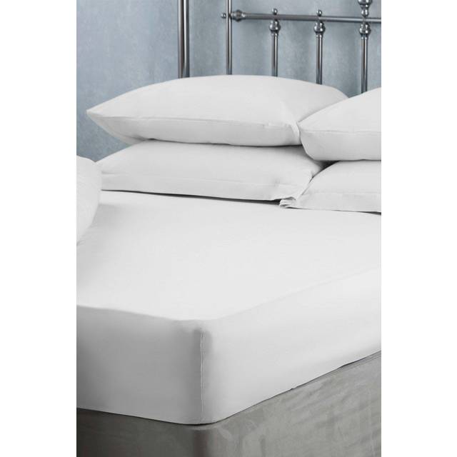 Easy Care Fitted Sheet Super King Duck Egg, Blue