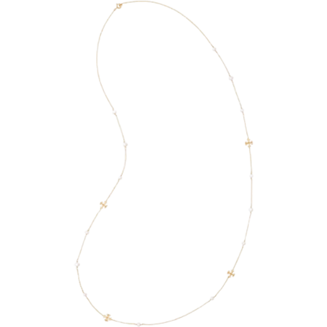 Tory Burch Delicate Kira Pearl Gold-Tone Necklace