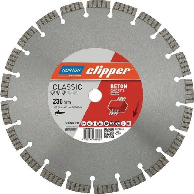 Clipper 70184694467 Classic Beton Diamond Blade 230 x 22.23mm CLI694467 - Norton
