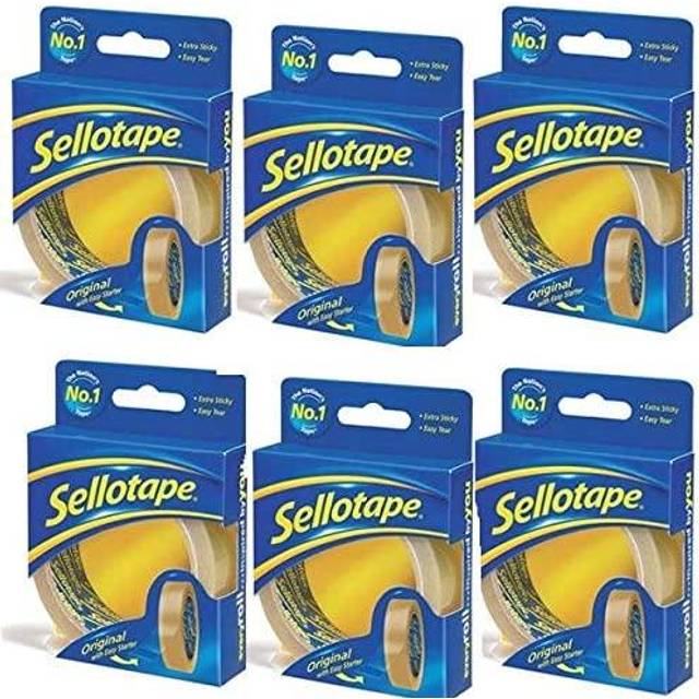 3 X Sellotape Original Golden 24Mmx50Mm Roll, Gold