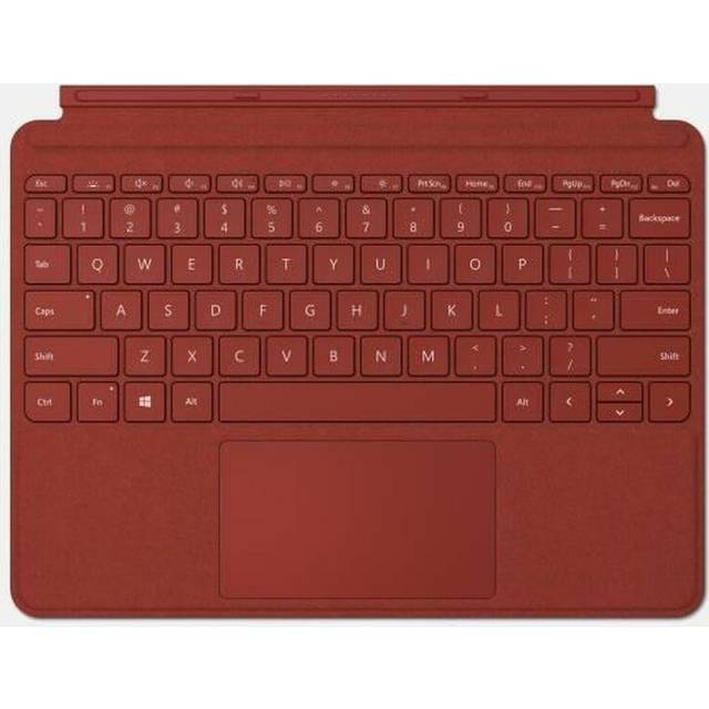 Microsoft Keyboard Type Cover Surface Go Signature - Franskt AZERTY-tangentbord - vallmorött (Alcantara) - endast kompatibelt med Surface Go, Surface Go 2 och Surface Go 3