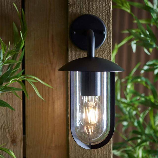 Ensora Lighting Sutton Outdoor Wall Light, Black