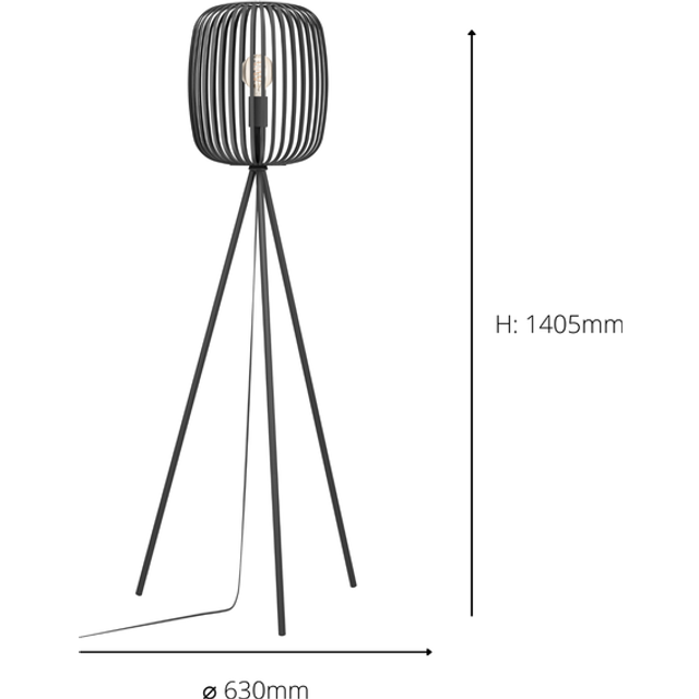 EGLO Romazzina Tripod Floor Lamp - Black