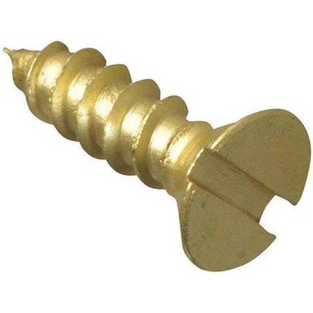 Forge FPCSK126BR Wood Screw Slotted CSK Brass 1 / 2in x 6 Forge Pack of 40