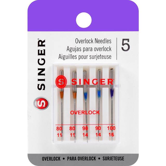 Singer Universal Regular Point Overlock Machine Needles-Sizes 11/80 (2), 14/90 (2) & 16/100 (1) 04803
