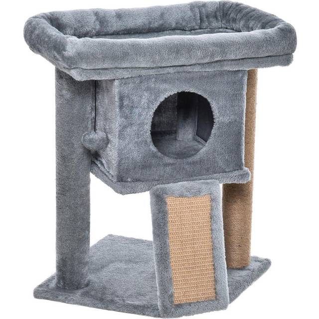 PawHut Cat Tree Activity Centre W/ Scratching Pad - Toy Ball - Cat House - Grey | TJ Hughes