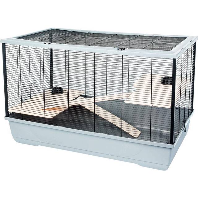 Little Friends Langham XL Small Animal Cage - Grey, Black