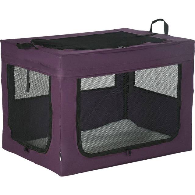 PawHut 80cm Soft Side Pet Carrier w/ Cushion - for Medium Dogs - Purple | TJ Hughes
