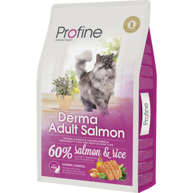 Profine Cat Dry Food Derma Adult Salmon & Chicken 10kg