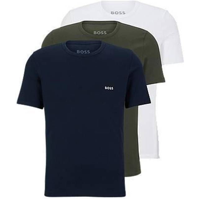BOSS 3pak t-shirts med økologisk bomuld i multifarvet til herre