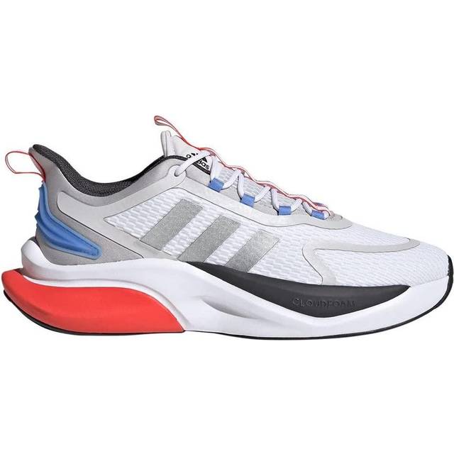 adidas Alphabounce Plus White Silver Blue Fusion Men Sneakers Cloud-White Silver-Metallic HP6139 40⅔