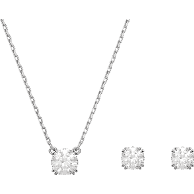 Swarovski Constella halsband och örhängen set, guldfärgad halsband med klara kristaller, från Constella Collection