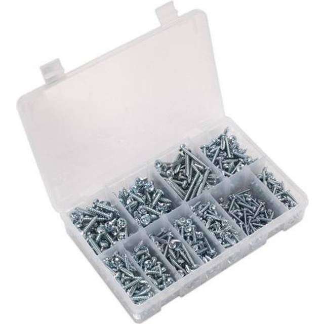 Sealey Self Tapping Screw Assortment 700PC Pan Head Pozi Zinc DIN 7981CZ