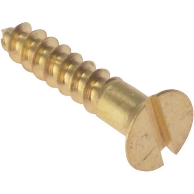 Forgefix - CSK344BR Wood Screw Slotted csk Solid Brass 3/4in x 4 Box 200 FORCSK344B