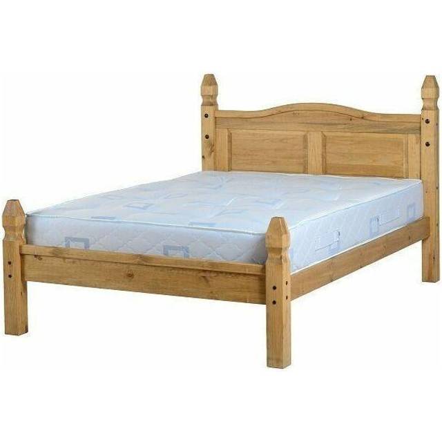 Corona Double Bed Low Foot End in Distressed Waxed Pine