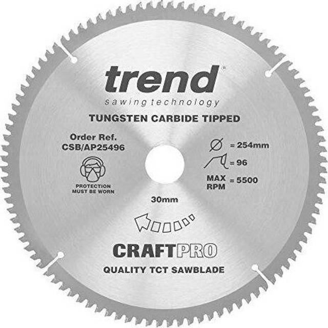 Trend CRAFTPRO Aluminium and Plastic Cutting Saw Blade 254mm 96T 30mm